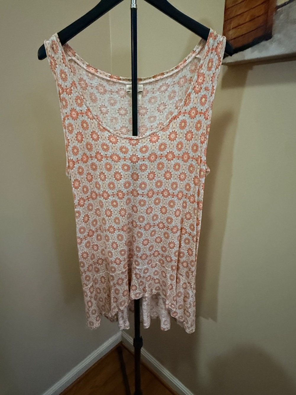 EUC Sz Large Matilda Jane Women’s "Hello Lovely" tunic tank top (bas Vintage MJ)